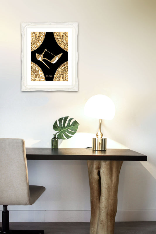 Louis X Stiletto Wall Art Print
