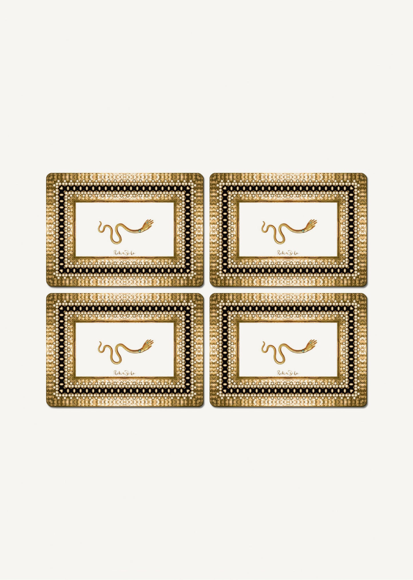 La Roka Cleo Placemat Set - White