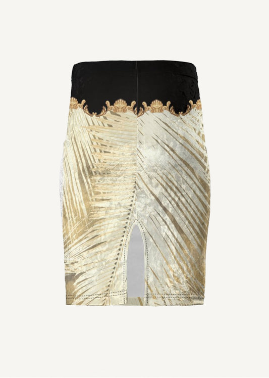 Palais de Palm Velvet Pencil Skirt