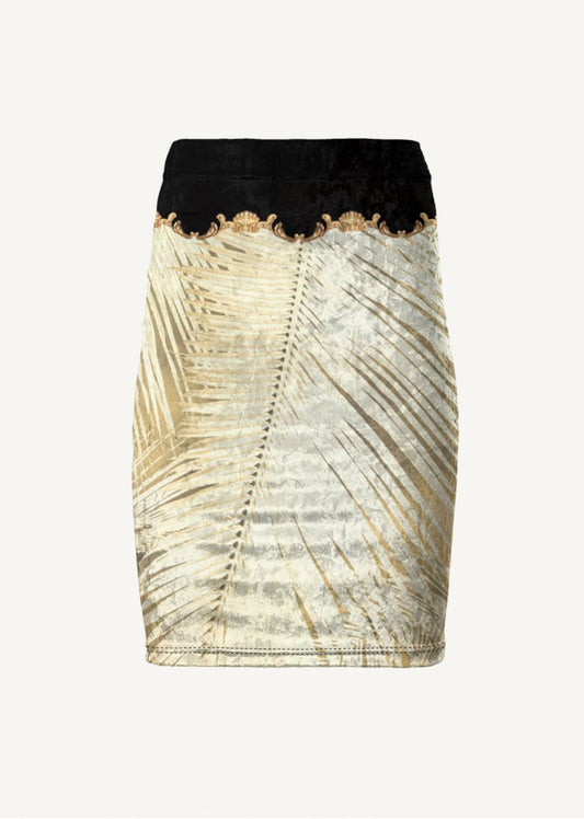 Palais de Palm Velvet Pencil Skirt