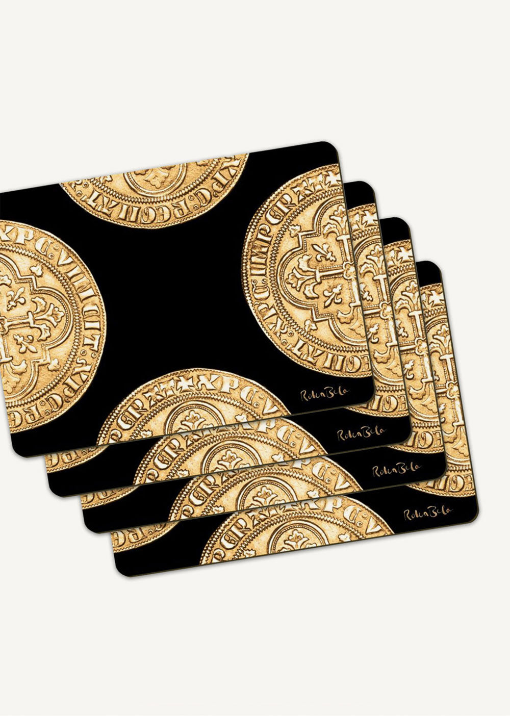 Louis X Placemat Set of 4 - Black